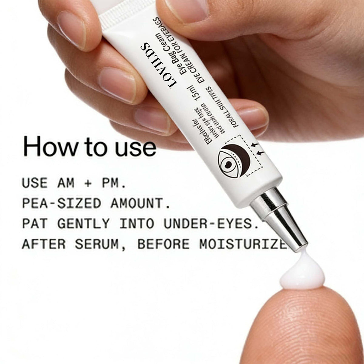 LOVILDS Revitalizing Under Eye Cream | Anti-Aging Moisturizer for Dark Circles, Puffiness & Fine Lines